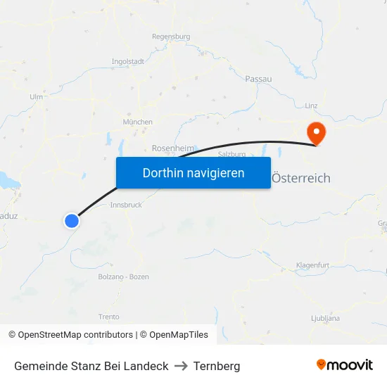 Gemeinde Stanz Bei Landeck to Ternberg map
