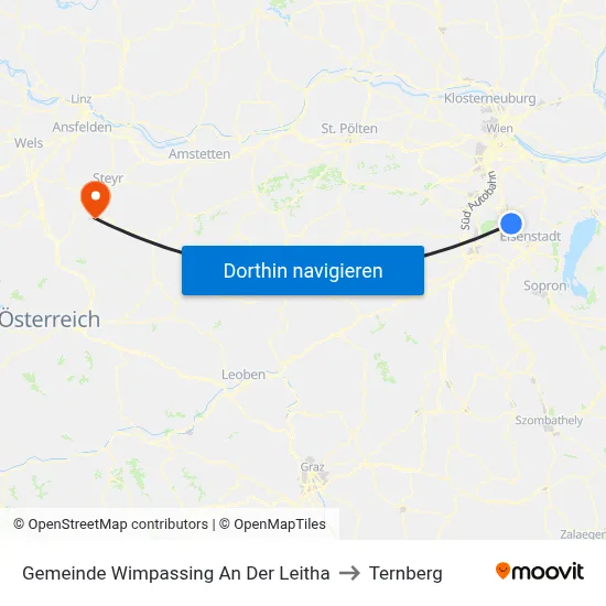 Gemeinde Wimpassing An Der Leitha to Ternberg map