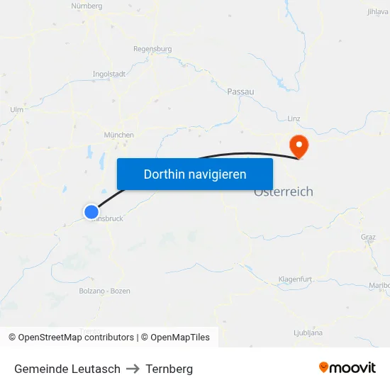 Gemeinde Leutasch to Ternberg map