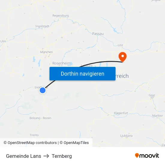 Gemeinde Lans to Ternberg map