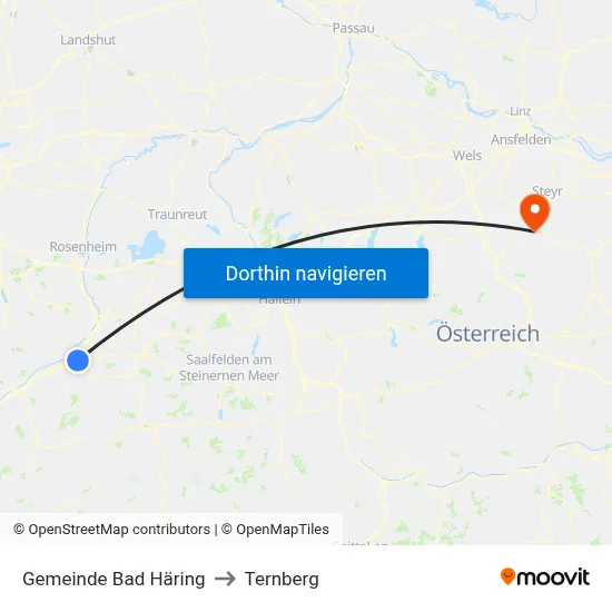 Gemeinde Bad Häring to Ternberg map