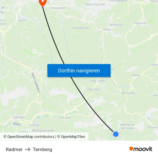 Radmer to Ternberg map