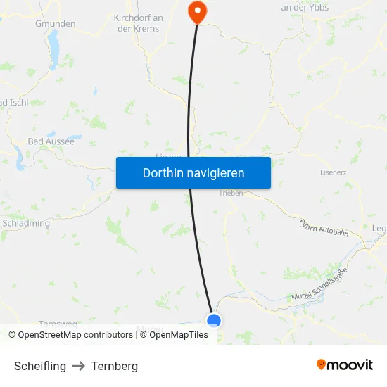 Scheifling to Ternberg map