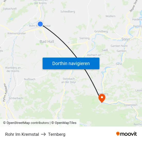 Rohr Im Kremstal to Ternberg map