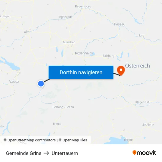 Gemeinde Grins to Untertauern map