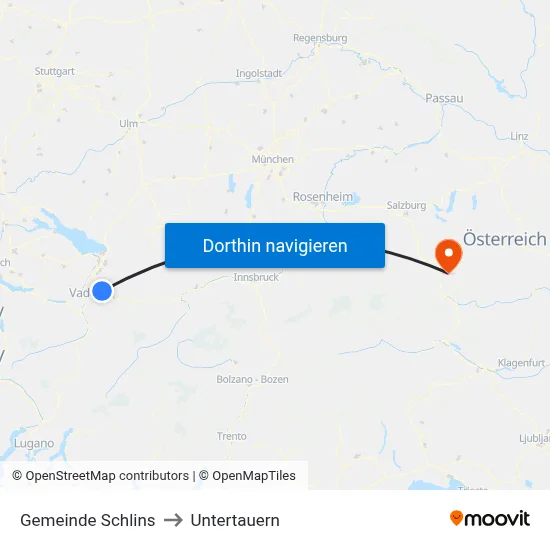 Gemeinde Schlins to Untertauern map