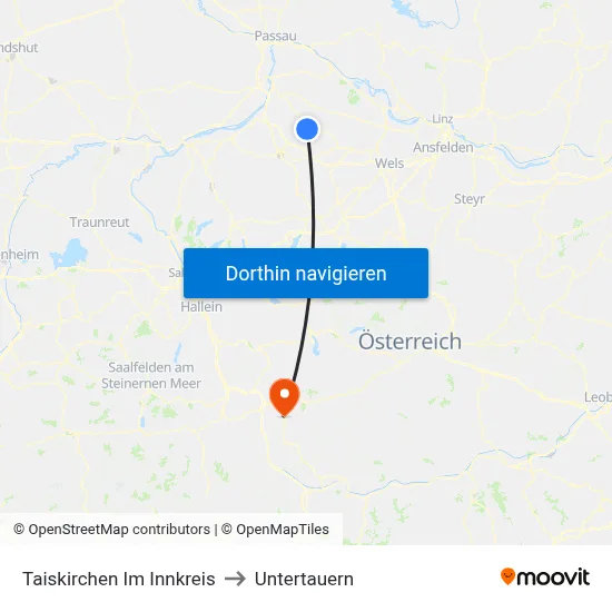 Taiskirchen Im Innkreis to Untertauern map