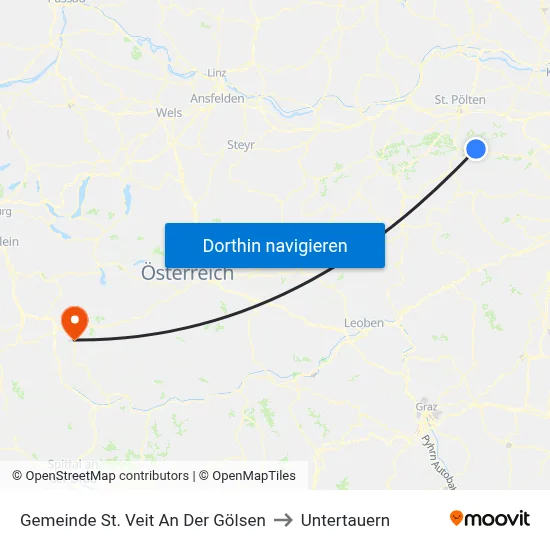 Gemeinde St. Veit An Der Gölsen to Untertauern map