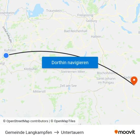 Gemeinde Langkampfen to Untertauern map