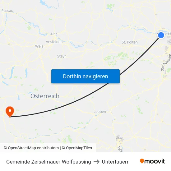 Gemeinde Zeiselmauer-Wolfpassing to Untertauern map
