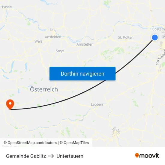 Gemeinde Gablitz to Untertauern map