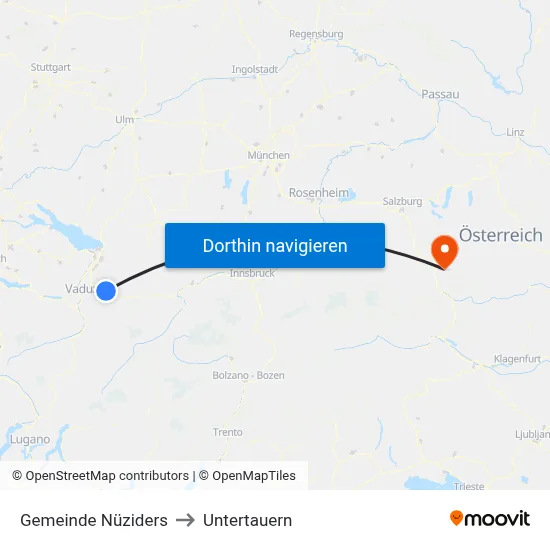 Gemeinde Nüziders to Untertauern map