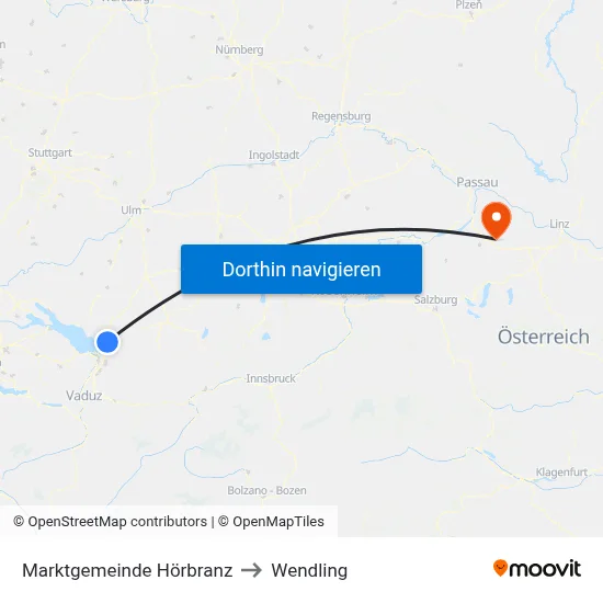 Marktgemeinde Hörbranz to Wendling map