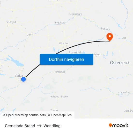 Gemeinde Brand to Wendling map