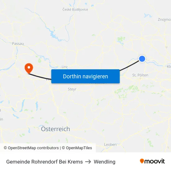 Gemeinde Rohrendorf Bei Krems to Wendling map