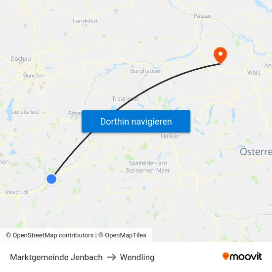 Marktgemeinde Jenbach to Wendling map
