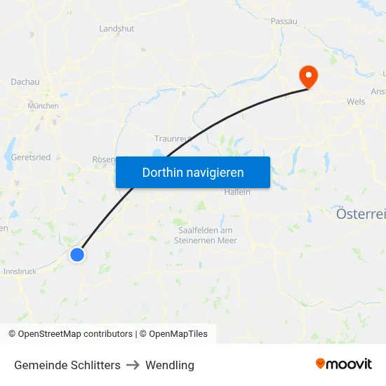 Gemeinde Schlitters to Wendling map
