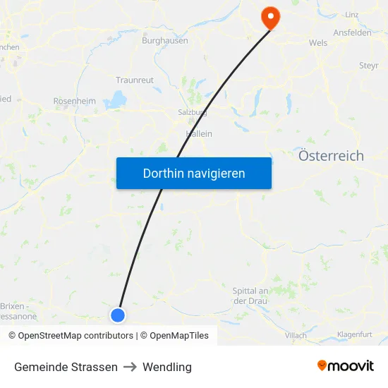 Gemeinde Strassen to Wendling map