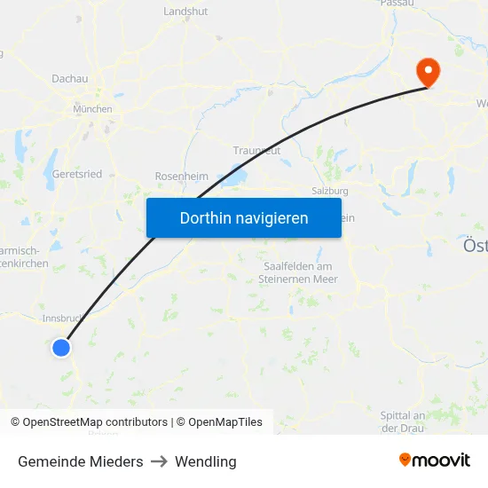 Gemeinde Mieders to Wendling map