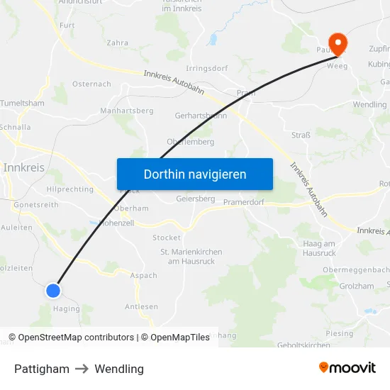 Pattigham to Wendling map