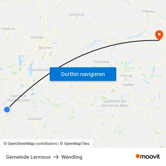 Gemeinde Lermoos to Wendling map
