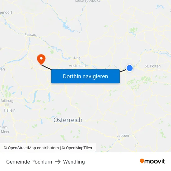 Gemeinde Pöchlarn to Wendling map
