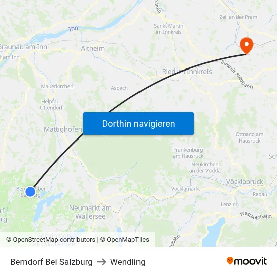 Berndorf Bei Salzburg to Wendling map