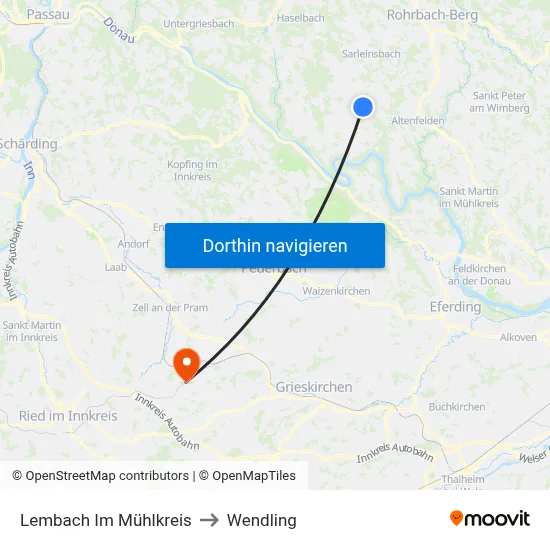 Lembach Im Mühlkreis to Wendling map
