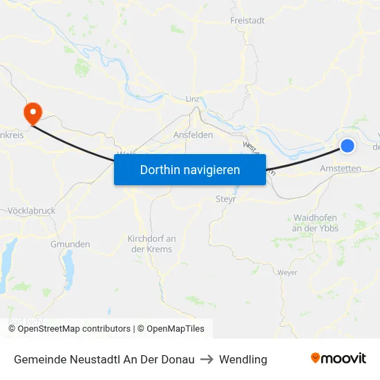 Gemeinde Neustadtl An Der Donau to Wendling map