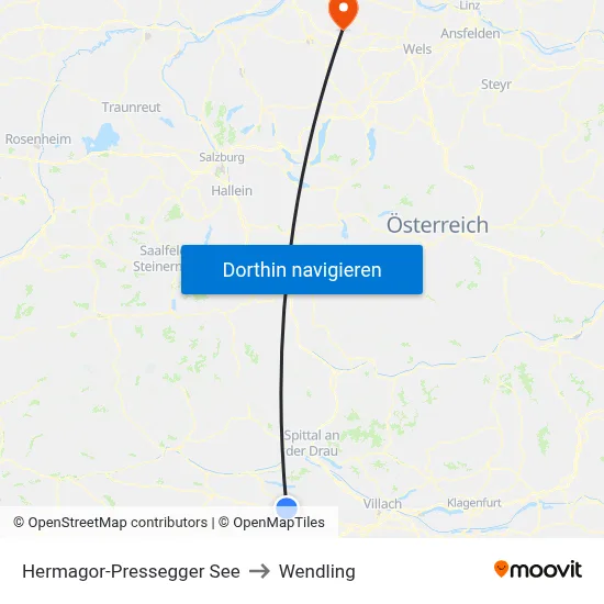 Hermagor-Pressegger See to Wendling map