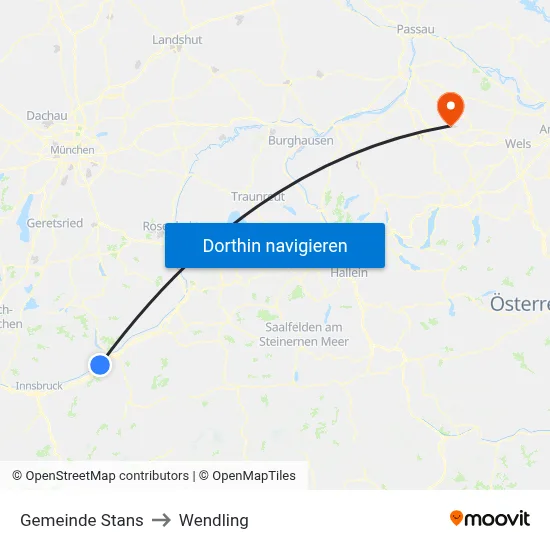 Gemeinde Stans to Wendling map