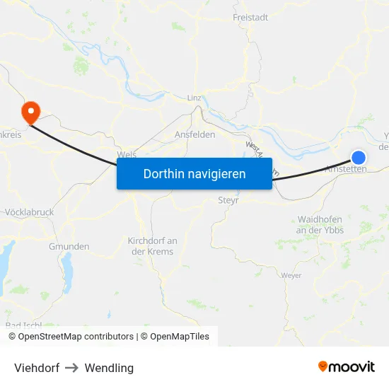 Viehdorf to Wendling map