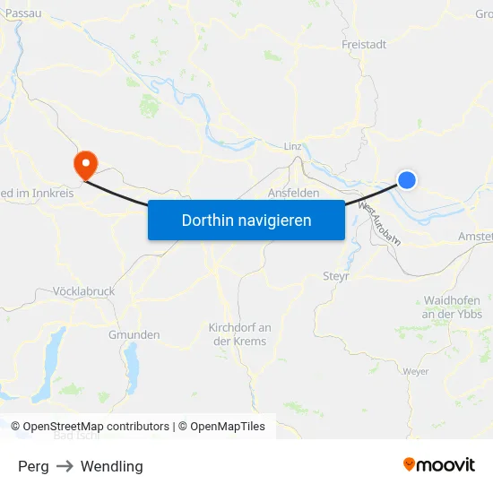 Perg to Wendling map