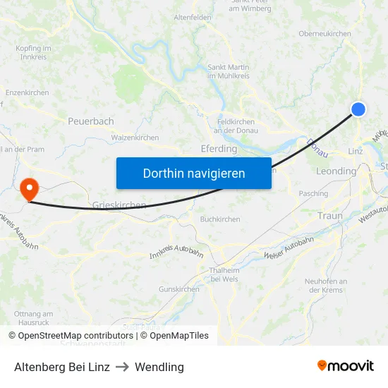 Altenberg Bei Linz to Wendling map