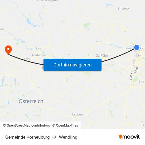 Gemeinde Korneuburg to Wendling map