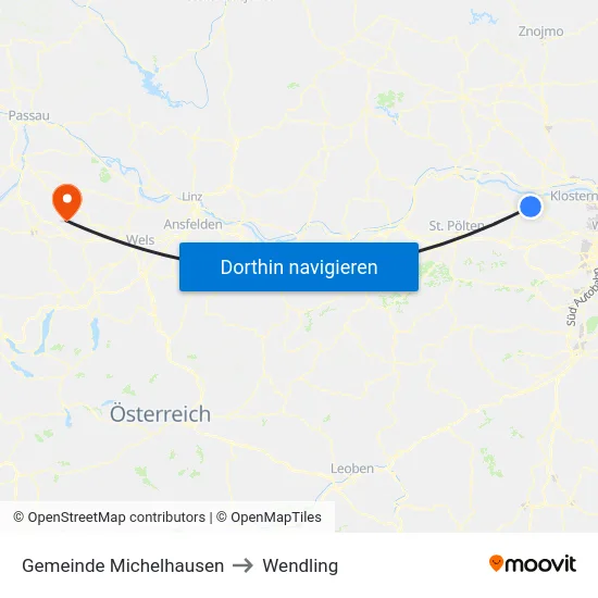 Gemeinde Michelhausen to Wendling map