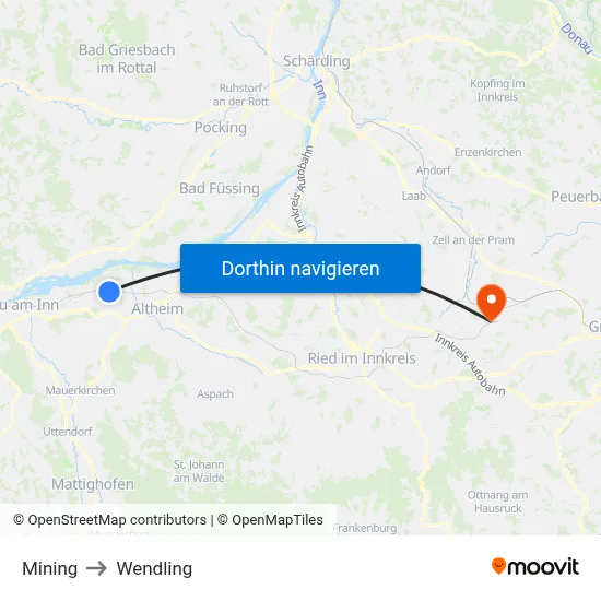 Mining to Wendling map