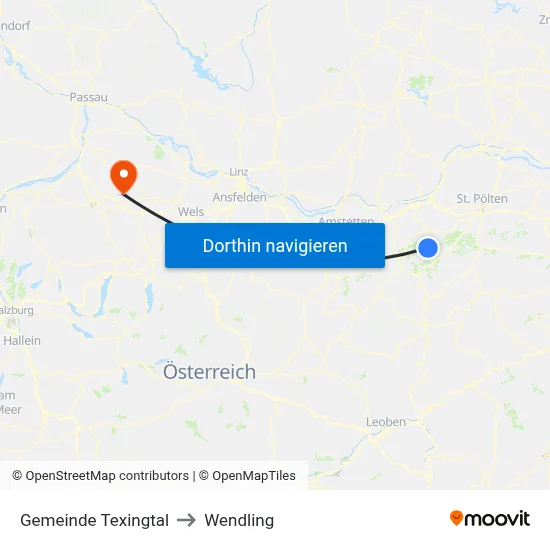 Gemeinde Texingtal to Wendling map