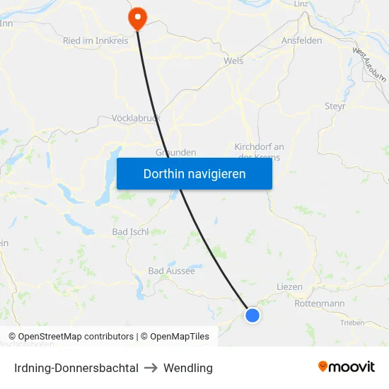 Irdning-Donnersbachtal to Wendling map