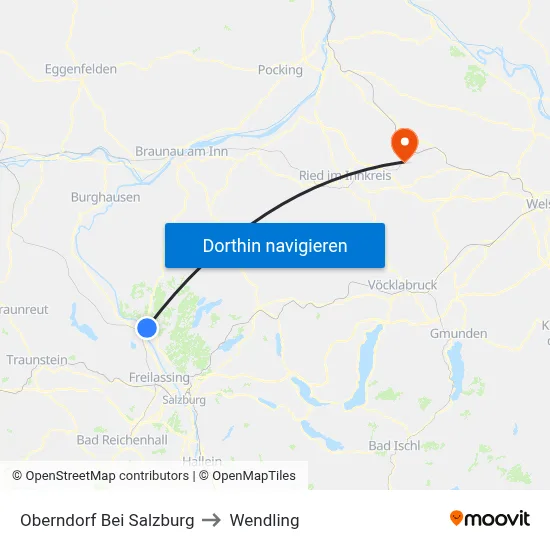 Oberndorf Bei Salzburg to Wendling map