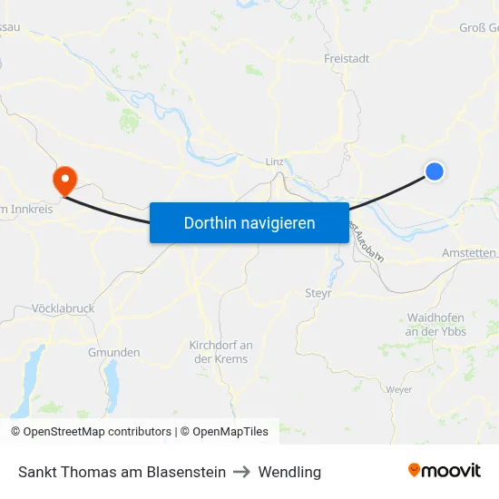 Sankt Thomas am Blasenstein to Wendling map