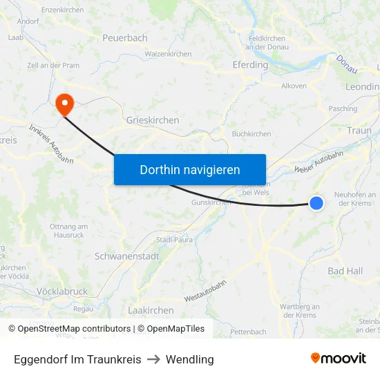 Eggendorf Im Traunkreis to Wendling map