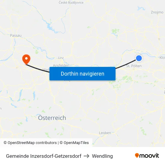 Gemeinde Inzersdorf-Getzersdorf to Wendling map