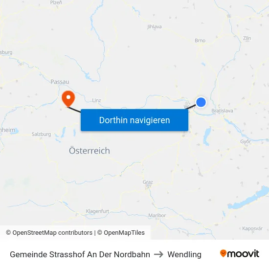 Gemeinde Strasshof An Der Nordbahn to Wendling map
