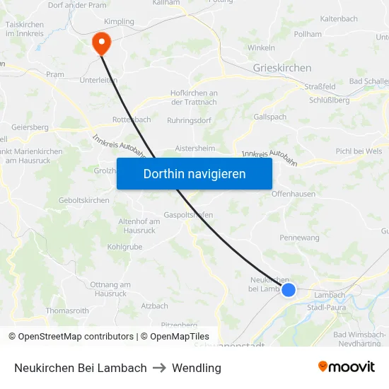 Neukirchen Bei Lambach to Wendling map