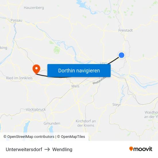Unterweitersdorf to Wendling map