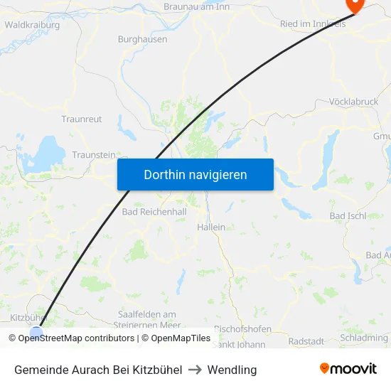 Gemeinde Aurach Bei Kitzbühel to Wendling map