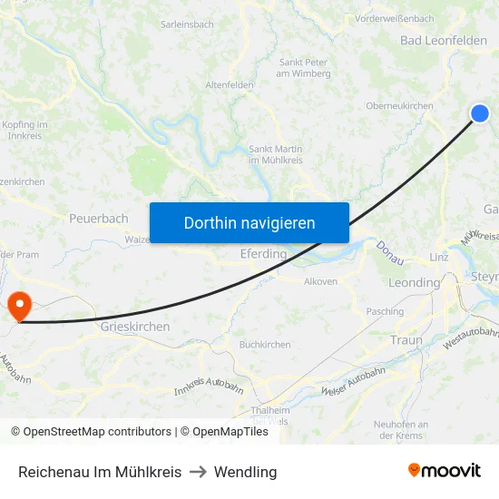Reichenau Im Mühlkreis to Wendling map