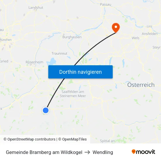 Gemeinde Bramberg am Wildkogel to Wendling map