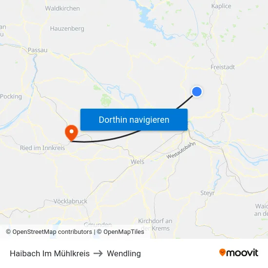 Haibach Im Mühlkreis to Wendling map